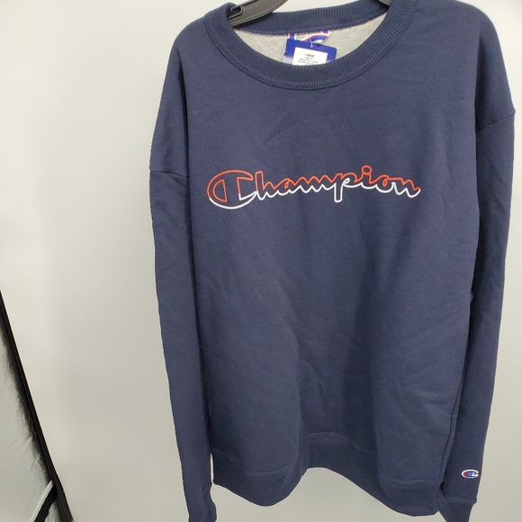 Champion Crew Neck Script Logo Sweatshirt New - Picture 8 of 12